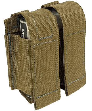Tactical Pouch Case molle flashlight smoke PAINTBALL airsoft bag coyote brown 